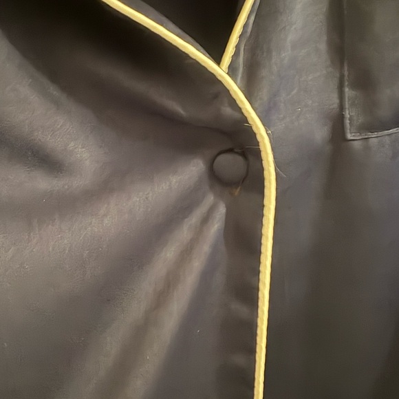 Navy Blue Women's Crop Top with White Trim - Picture 12 of 12